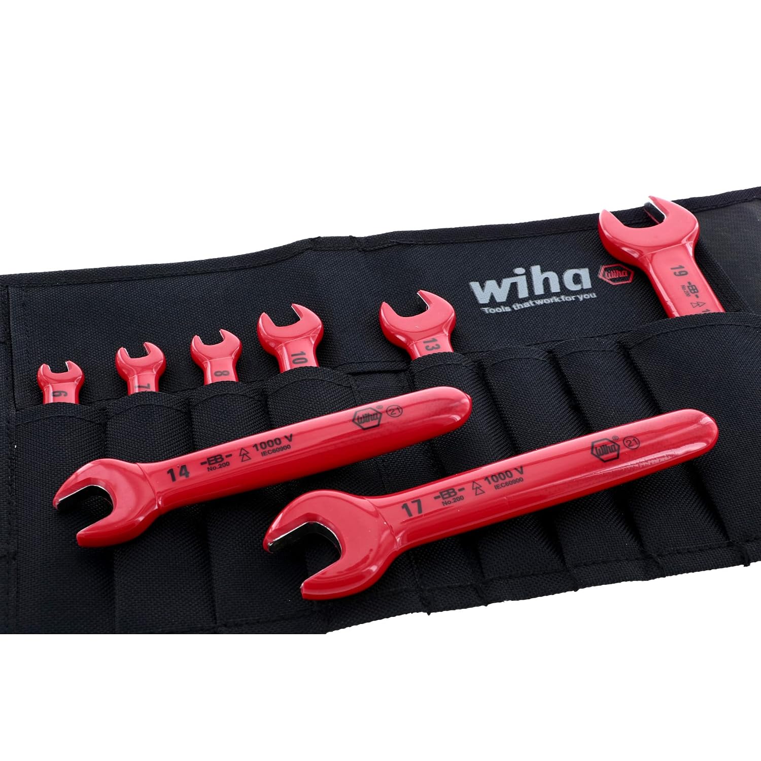 Wiha 20093 1000 Volt Roll Up Insulated Metric Wrench Sets, 8-Piece