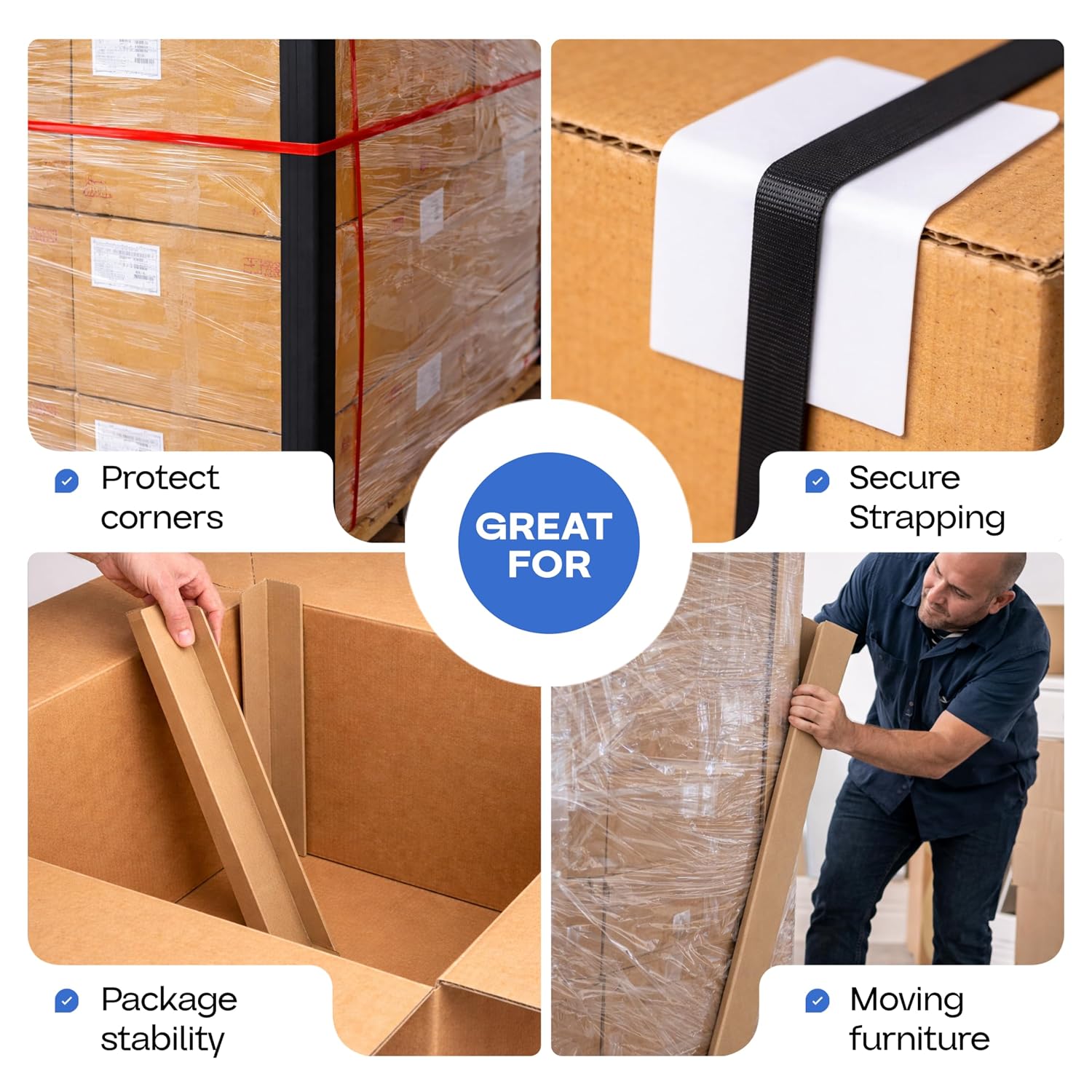 IDL Packaging AC-110 Portable Cutter for Cardboard Edge Protectors up to 4' x 4' x 0.4' Size - Heavy-Duty Tool for V-Board Cardboard Corners of Various Length - Stationary or Fully Portable Use