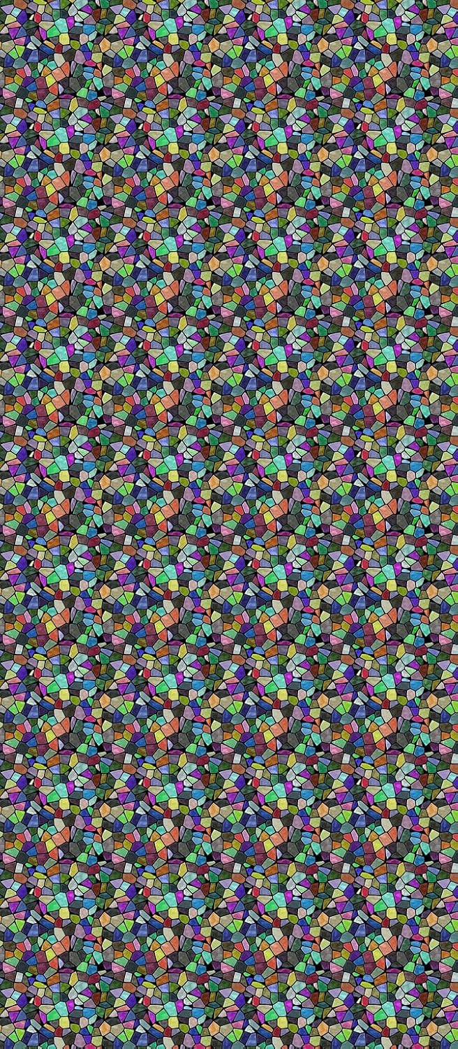 Windowpix 42 x 96 Multi-Colored Victorian Pattern Window Film Static Cling Film UV Filtering Energy Saving