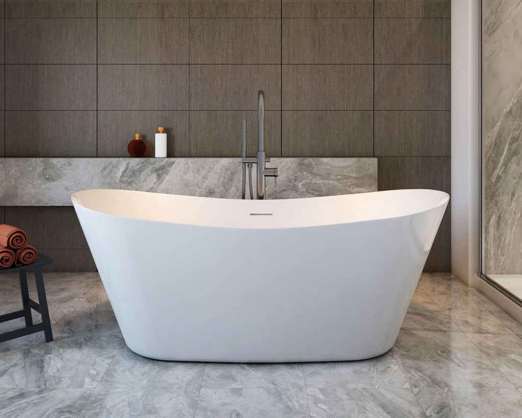 A&E Bath and Shower Hazel 67' Freestanding Bathtub with no Faucet
