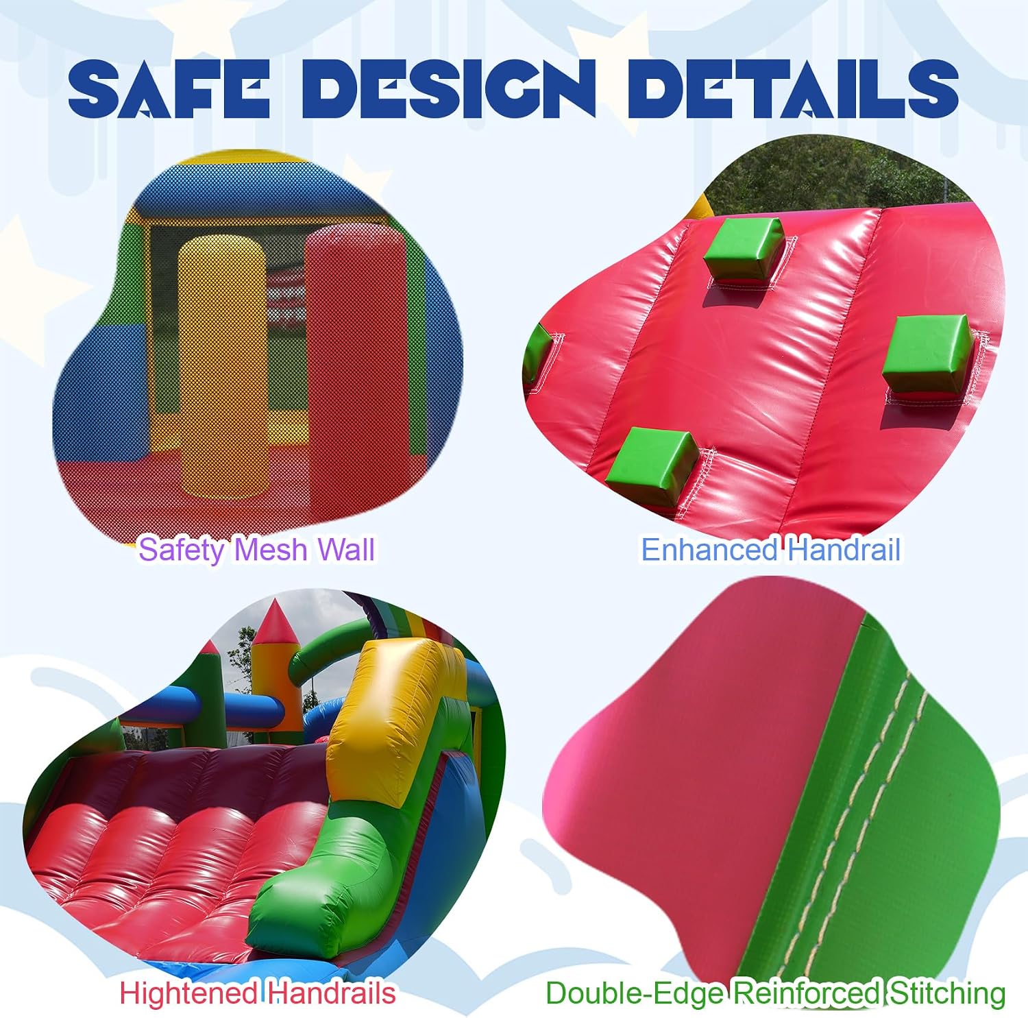 25FT Commercial Grade Bounce House Combo, Heavy Duty PVC Inflatable Bouncer with Crawl Tunnel & Obstacle Course, Large Jumping Castle for Backyard, Birthday Party, School Event, Kids Ages 3-12