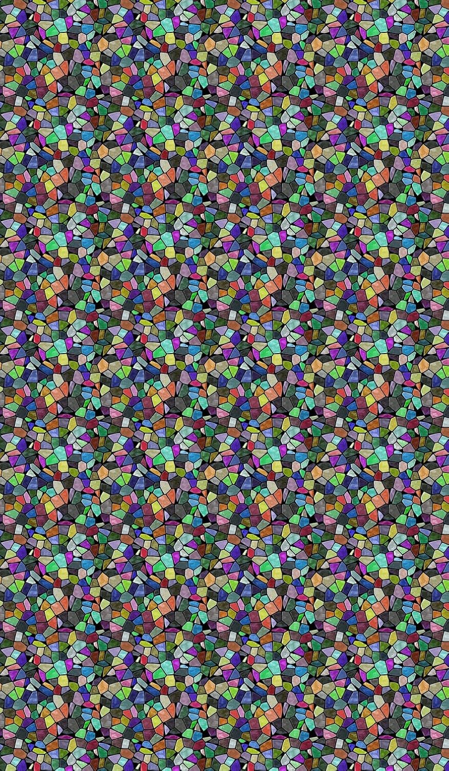 Windowpix 42 x 72 Multi-Colored Victorian Pattern Window Film Static Cling Film UV Filtering Energy Saving