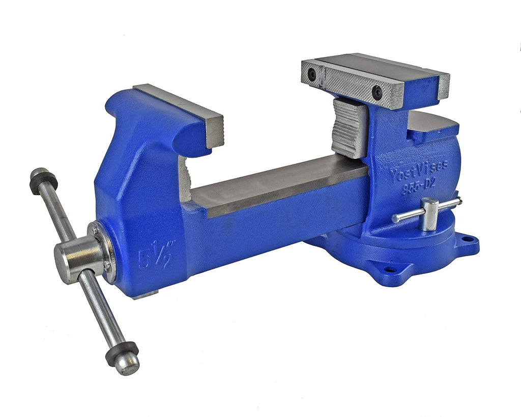 Yost Vises 880-D2 Reversible Combination Vise System | 8 Inch Jaw Width Heavy-Duty Utility Pipe and Bench Vise |Jaw Opens 12.5 Inches when Reversed | Swivel Base | Made with Ductile Iron Castings