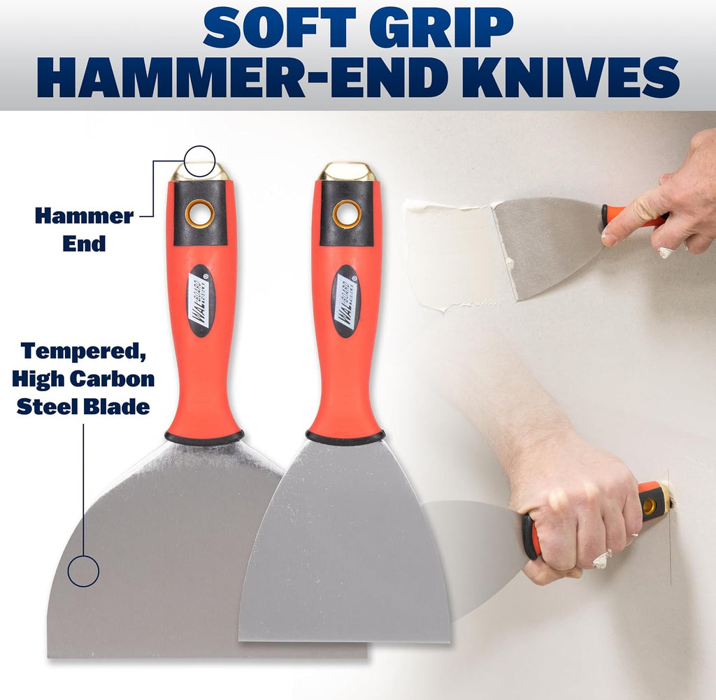 WAL-BOARD TOOLS Deluxe Drywall Finishing Tool Kit, Mud Pan, MultiTool, Taping Knife, Bucket Scoop, Saw, Mud Mixer, DTKFNSH2
