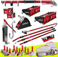 Full Drywall Taping and Finishing Set - LEVEL5 | Automatic Taper, 10'/12' Flat Boxes, 3'/3.5' Angle Heads, 7' Corner Applicator Box, Corner Roller, Standard Handles, Pump, Gooseneck | 4-620P