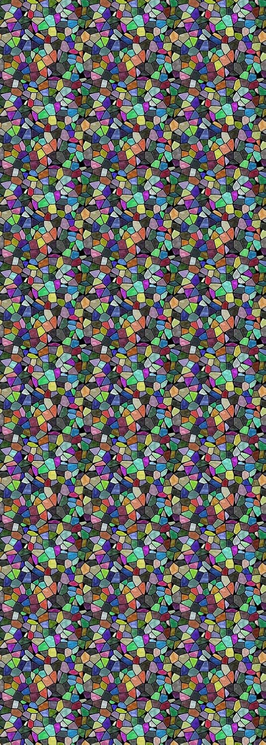 Windowpix 30 x 84 Multi-Colored Victorian Pattern Window Film Static Cling Film UV Filtering Energy Saving