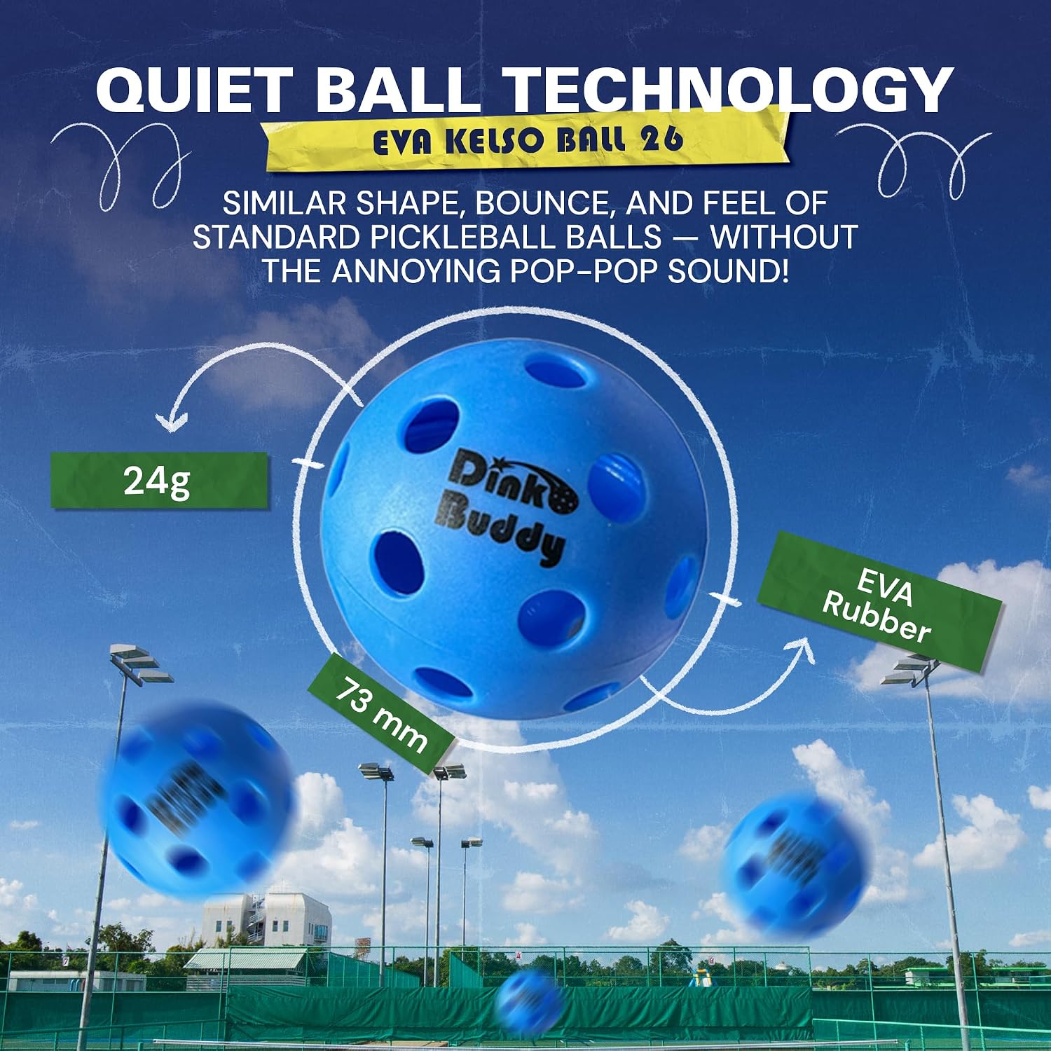 3-in-1 (with Collapsible 6-ft Pickleball Net) & 2-in-1 Options with 3 Kelso + 3 Standard Balls, 2 Paddles, & 1 Drawstring Backpack