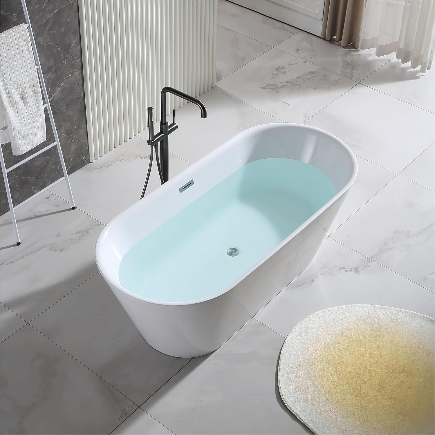 Replacement Freestanding Bathtub for BATHLET, 59.05'' x 29.5'' Freestanding Soaking Acrylic Bathtub
