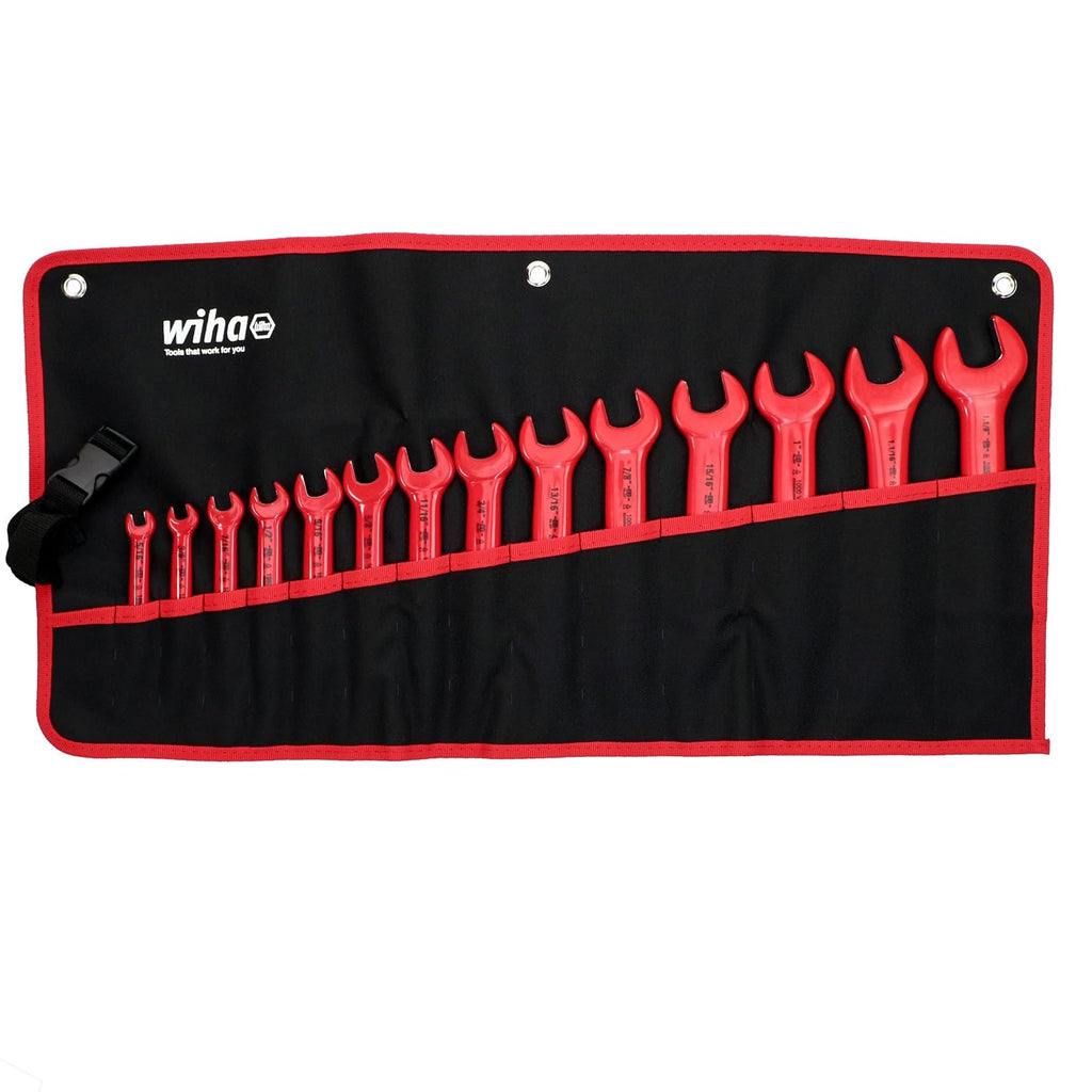 Wiha 20190 Roll Up Insulated Inch Wrench Set, 14 Piece