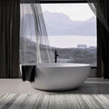 67 inch freestanding solid soaking bathtub for bathroom