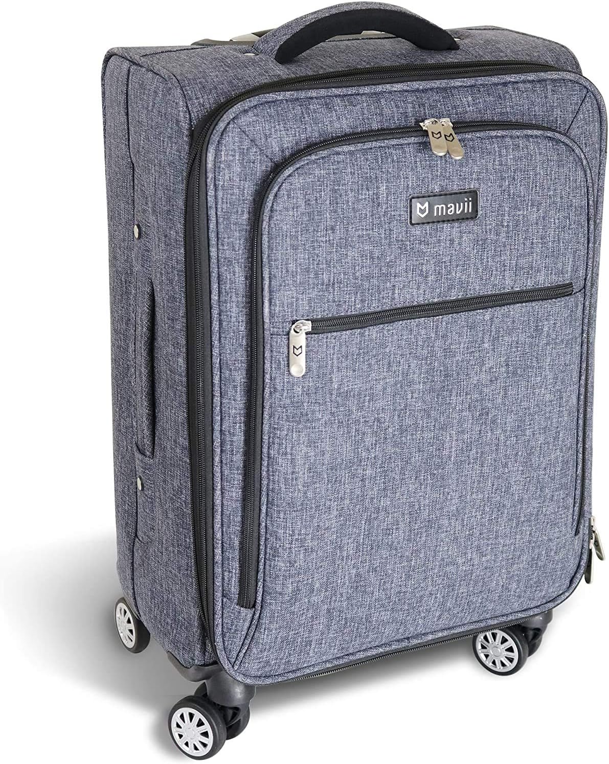 Mavii Dance Bag with Garment Rack, 22 Inch Carry-on Upright Luggage with Spinner Wheels, Ideal for Competitions & Travel, Easy-assembly Lightweight Aluminum Rack, Heathered Gray