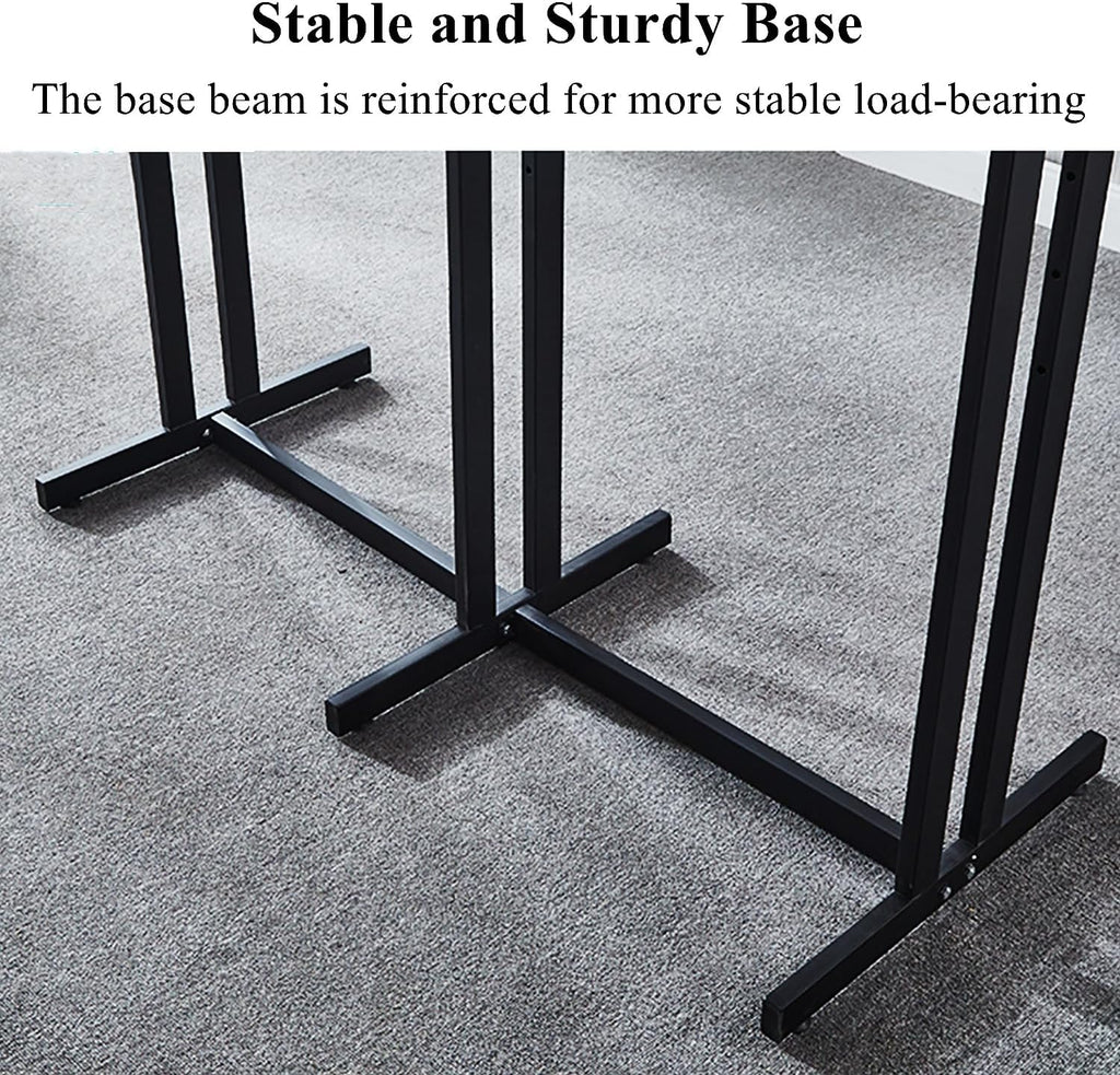 Clothes Rack Floor Standing Metal Garment Rack Heavy Duty 6 Way Clothing Shelves, Adjustable Lifting Arms Retail Display for Hanging Clothes