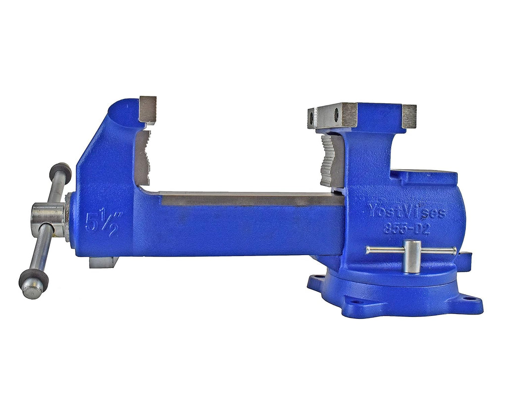Yost Vises 880-D2 Reversible Combination Vise System | 8 Inch Jaw Width Heavy-Duty Utility Pipe and Bench Vise |Jaw Opens 12.5 Inches when Reversed | Swivel Base | Made with Ductile Iron Castings