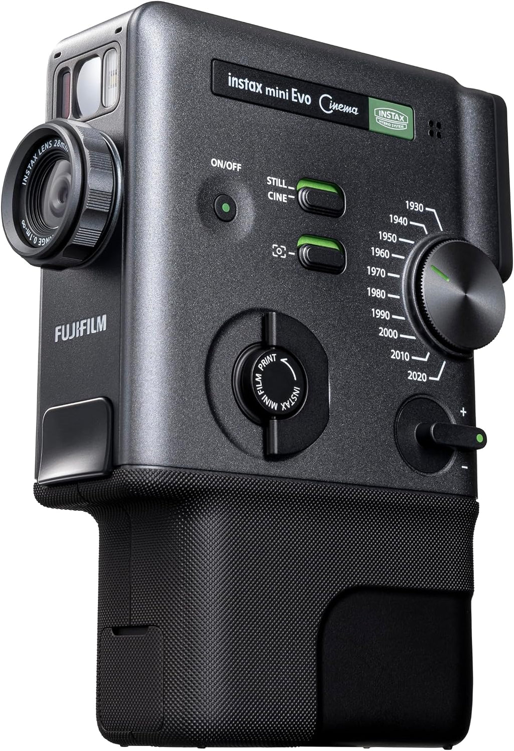 FUJIFILM instax mini Evo Cinema Hybrid Instant Camera, Black