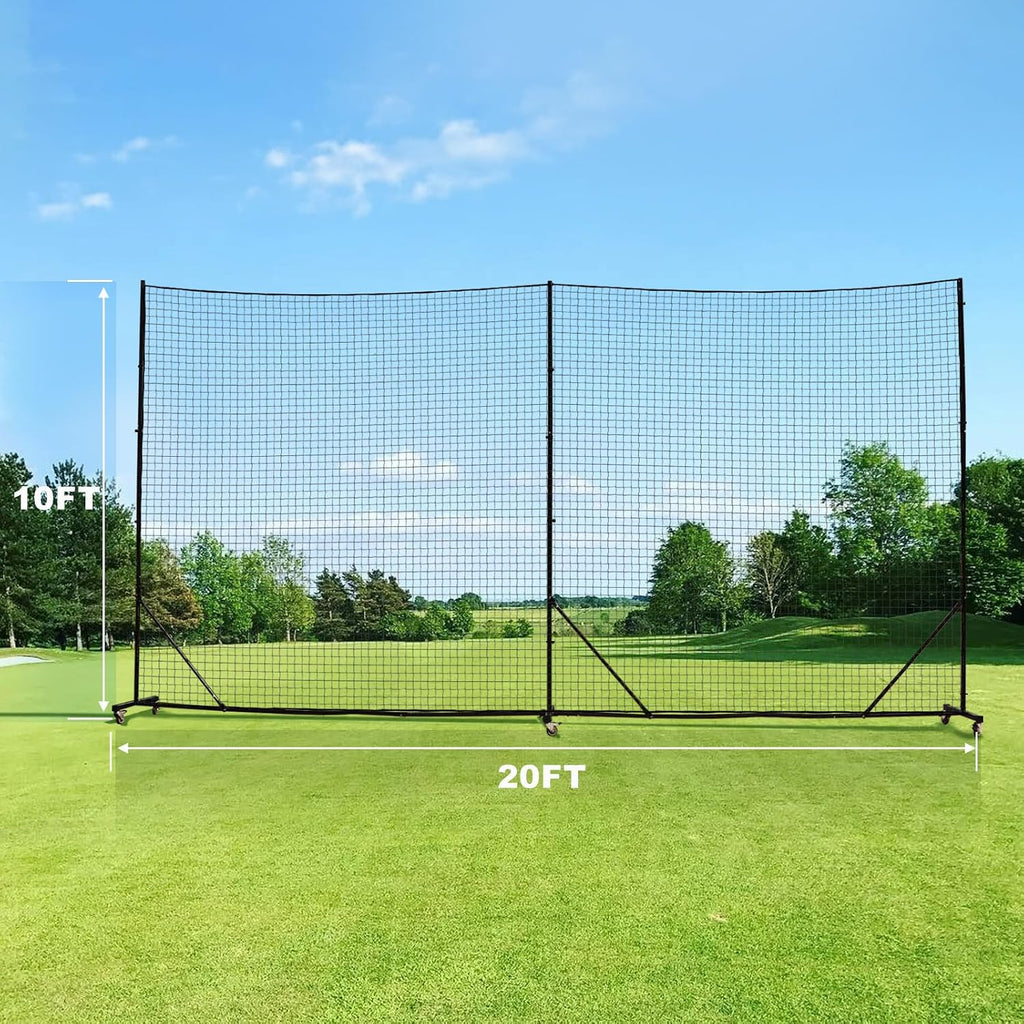 Ball Stop System - Soccer Backstop Net, Heavy Duty, High Impact, Practice Barrier