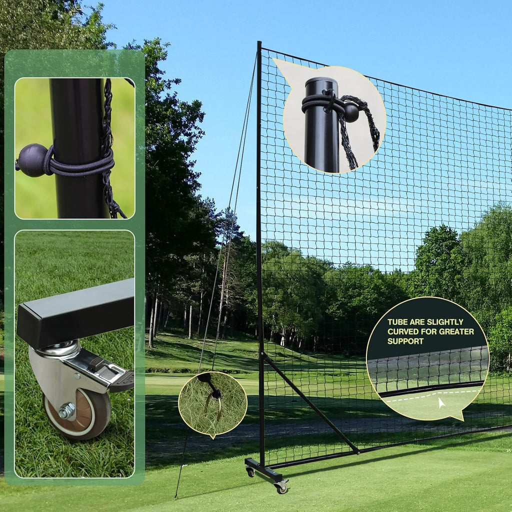 Ball Stop System - Soccer Backstop Net, Heavy Duty, High Impact, Practice Barrier