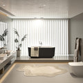67' Acrylic Freestanding Bathtub with Unique Pleated Design: Spacious Oval Shape, Gloss Black Finish, Chrome Overflow & Pop-Up Drain