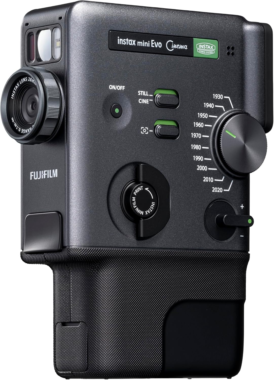 FUJIFILM instax mini Evo Cinema Hybrid Instant Camera, Black