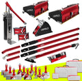 Drywall Finishing Set, MEGA Capacity + Extension Handles - LEVEL5 | Pro-Grade | 10/12' MEGA Flat Boxes, Corner Roller, Corner Applicator, Compound Pump + Filler | Sheetrock Gyprock Wallboard | 4-627