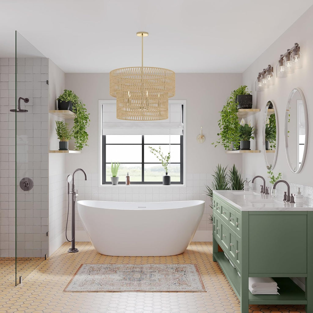 Signature Hardware 306468 Winifred 64' Resin Soaking Freestanding Tub with Integrated Drain and Overflow