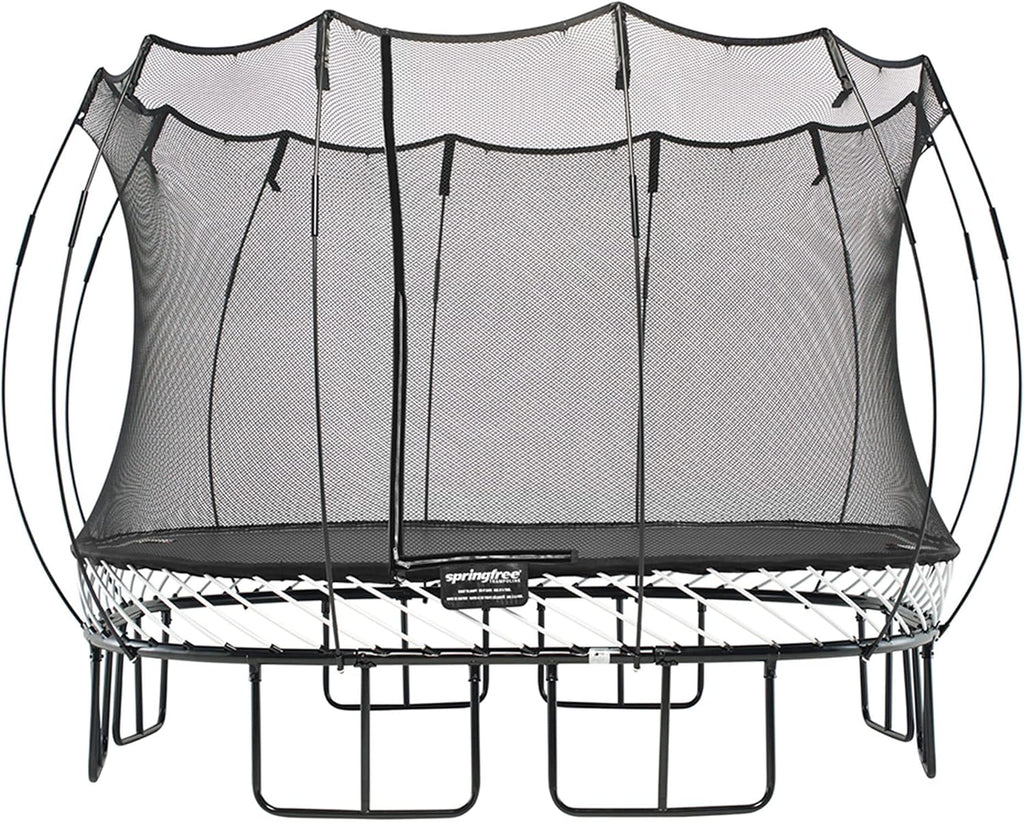 Springfree Trampoline � Springless Square Backyard Trampoline with Enclosure for Kids - 11ft or 13ft Sizes & Optional Add-On Attachments & Accessories
