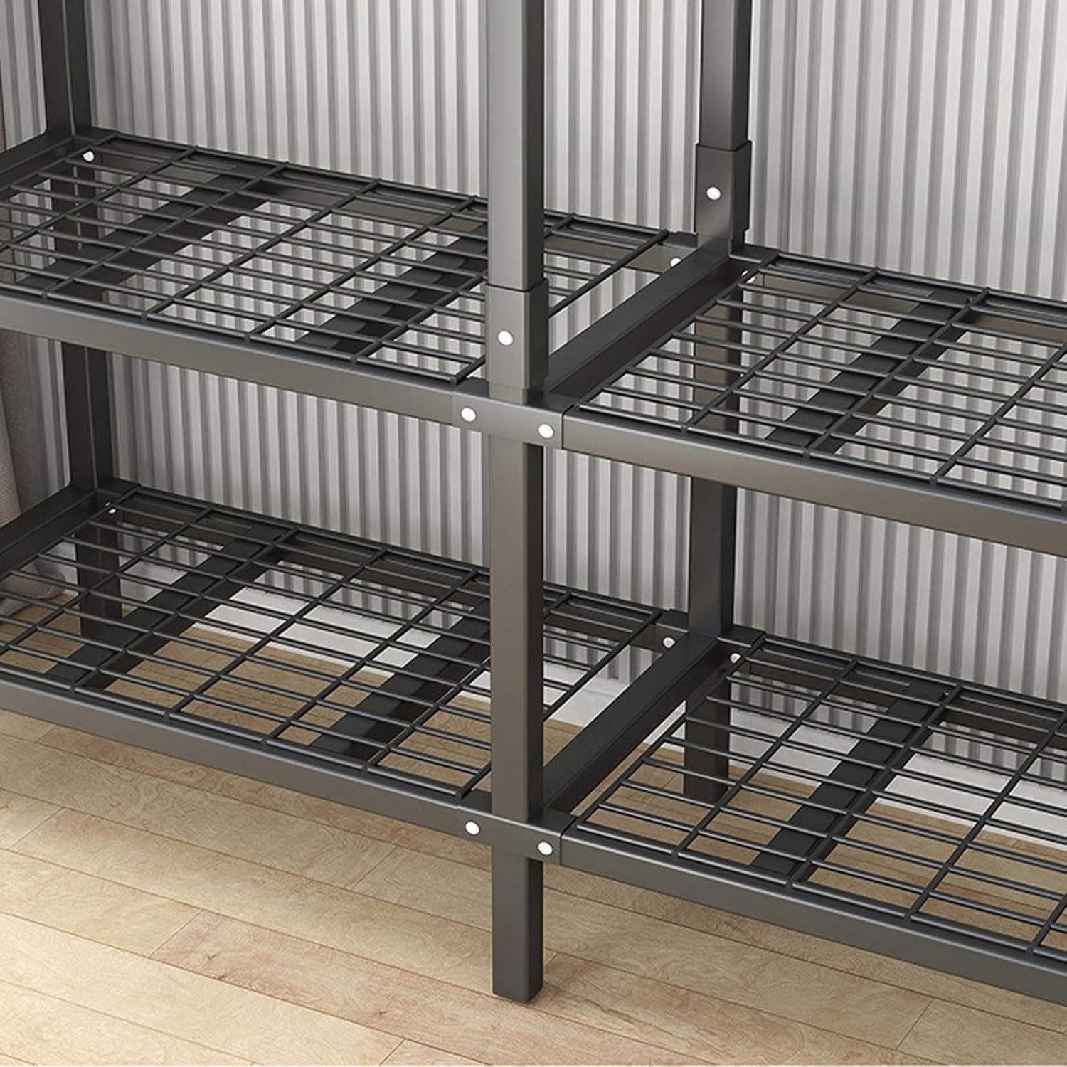 Cloth Wardrobe,1100Lbs Heavy-Duty Foldable Garment Rack with Cover - Large Capacity Floor-Standing Wardrobe Closet, Portable Wardrobe Closet Rack, Fre,A-190 * 50 * 170cm
