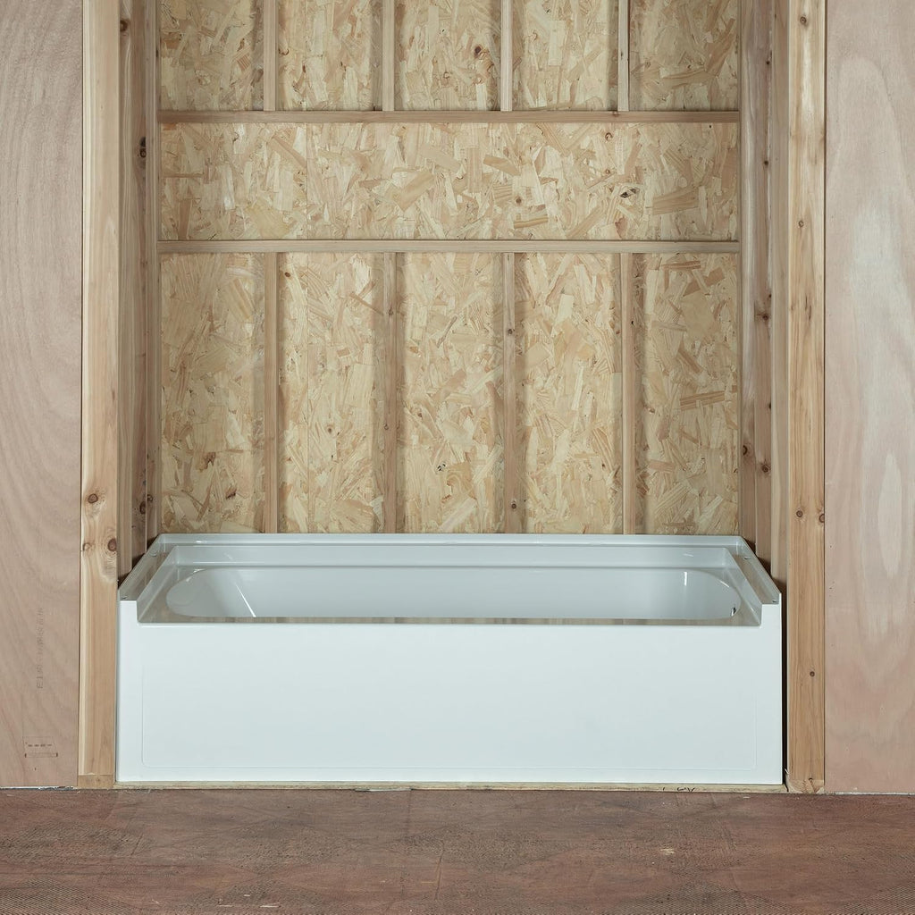 WOODBRIDGE 60' x 32' Alcove Soaking Bathtub in white with Right-Hand Drain Hole