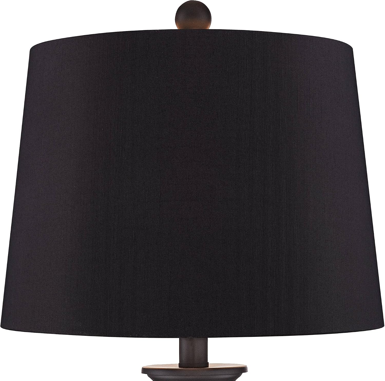 360 Lighting Dolbey 28' Tall Tapered Column Farmhouse Rustic Traditional Country Cottage Table Lamps Set of 2 Brown Bronze Finish Metal Black Shade Living Room Bedroom Bedside Nightstand House