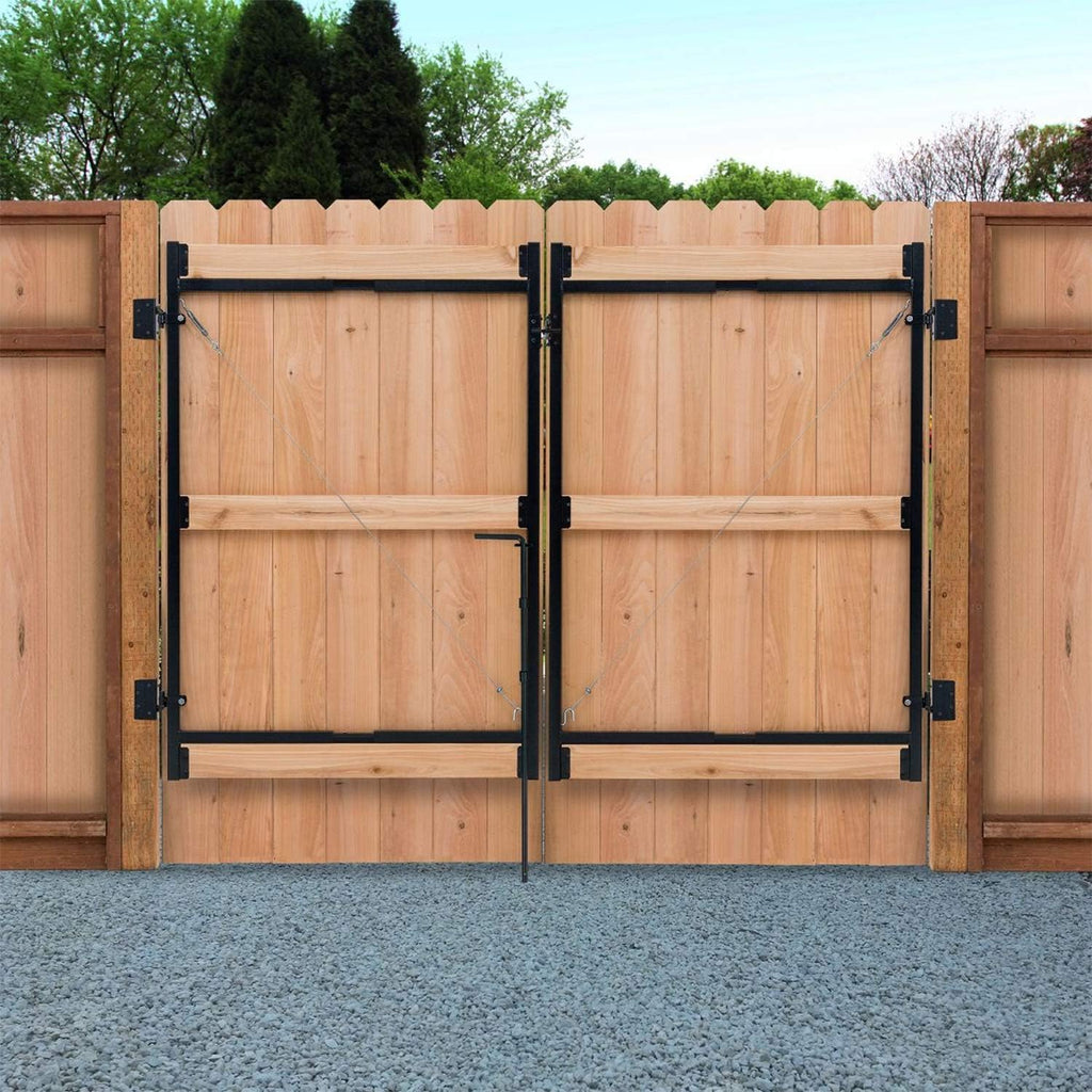 Adjust-A-Gate Steel Frame Anti Sag Adjustable Gate Building Kit with Patented Truss Cable System and Telescoping Bars, 3 Pack