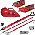 LEVEL5 Semi-Automatic Tool Set | Pro-Grade | Banjo Taping Tool, Compound Tube, 10/12' Flat Boxes, Corner Roller, 3.5' Flusher and Handles | Sheetrock Gyprock Wallboard | 4-650
