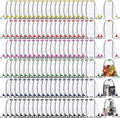 Shappy 120 Pcs Clear Drawstring Bag Plastic Drawstring Backpack Clear Waterproof PVC Backpack for Stadiums Sporting Events (Black,Red,Yellow,Green,Blue,Purple)
