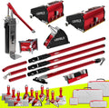 Drywall Finishing Set, MEGA Capacity + Extension Handles - LEVEL5 | Pro-Grade | 7/10' MEGA Flat Boxes, Corner Roller, Corner Applicator, Compound Pump + Filler | Sheetrock Gyprock Wallboard | 4-613