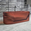 67' Edeyeu Freestanding Bathtub – Luxury Soaking Tub with Air-Bubble Massage, Transparent Resin Design, Extra-Deep Comfort, and Durable One-Piece Solid Surface Bathtub Construction Regular Version