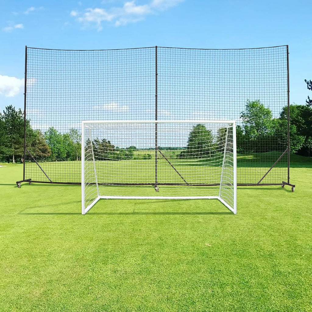 Ball Stop System - Soccer Backstop Net, Heavy Duty, High Impact, Practice Barrier