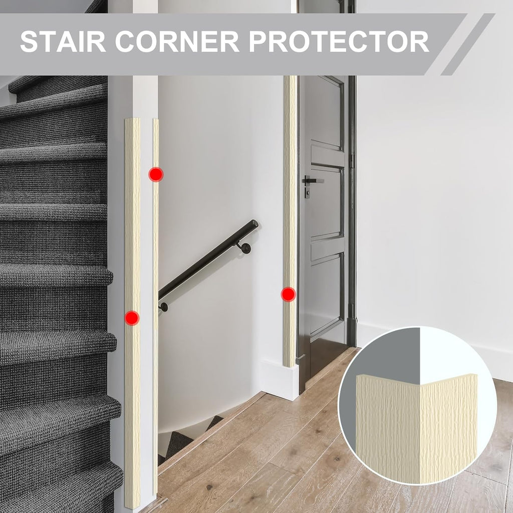 Wall Corner Guard,4PCS Corner Guards for Walls Corner Protection,59 in(L) X 1-5/8 in(W) Corner Protector Baby Safty,Prevent Getting Scratched