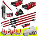 Drywall Finishing Set + Extension Handles - LEVEL5 | Pro-Grade | 10/12' Flat Boxes, Corner Roller, 3' Corner Finisher, 7' Corner Applicator, Pump | Sheetrock Gyprock Wallboard | 4-603