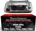 Master Tailgaters Chrome Metal Tailgate Handle with Backup Camera Replacement for Ford F150 F250 F350 F450 F550 (2005-2016) | IP68 Waterproof | Parking Grid Lines Available | Easy to Install