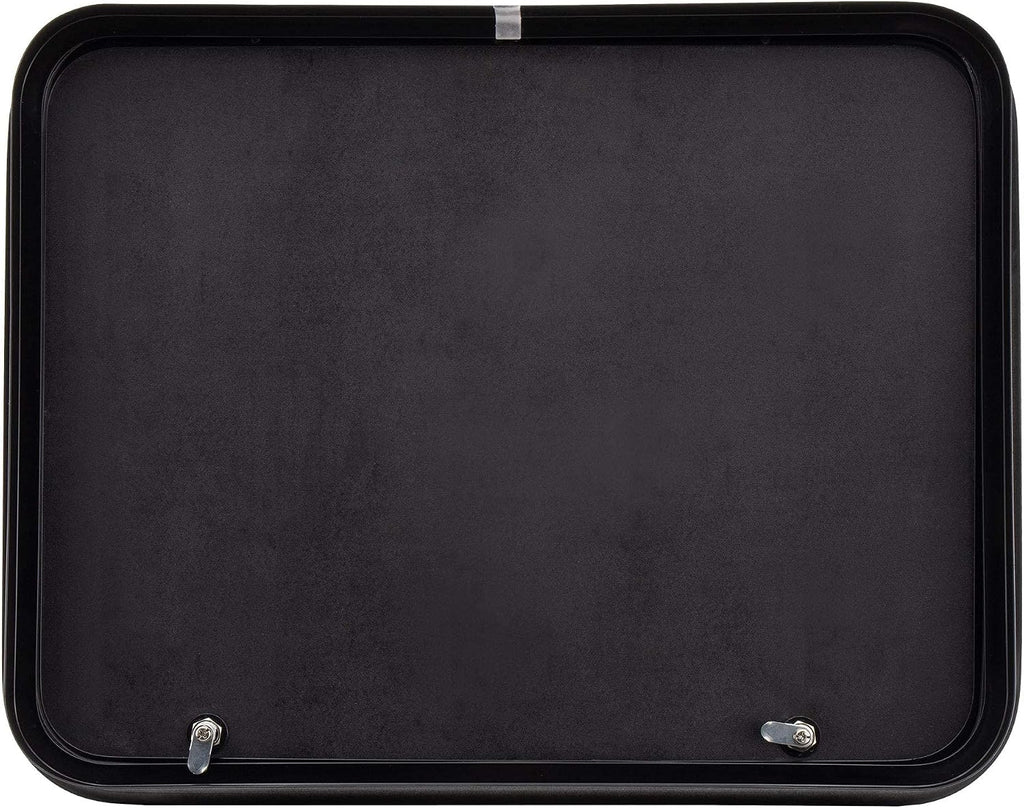 RecPro RV Baggage Door | Rounded Corners | Camper | Compartment Door | Black Fiberglass (30' W x 24' H) | Made in America