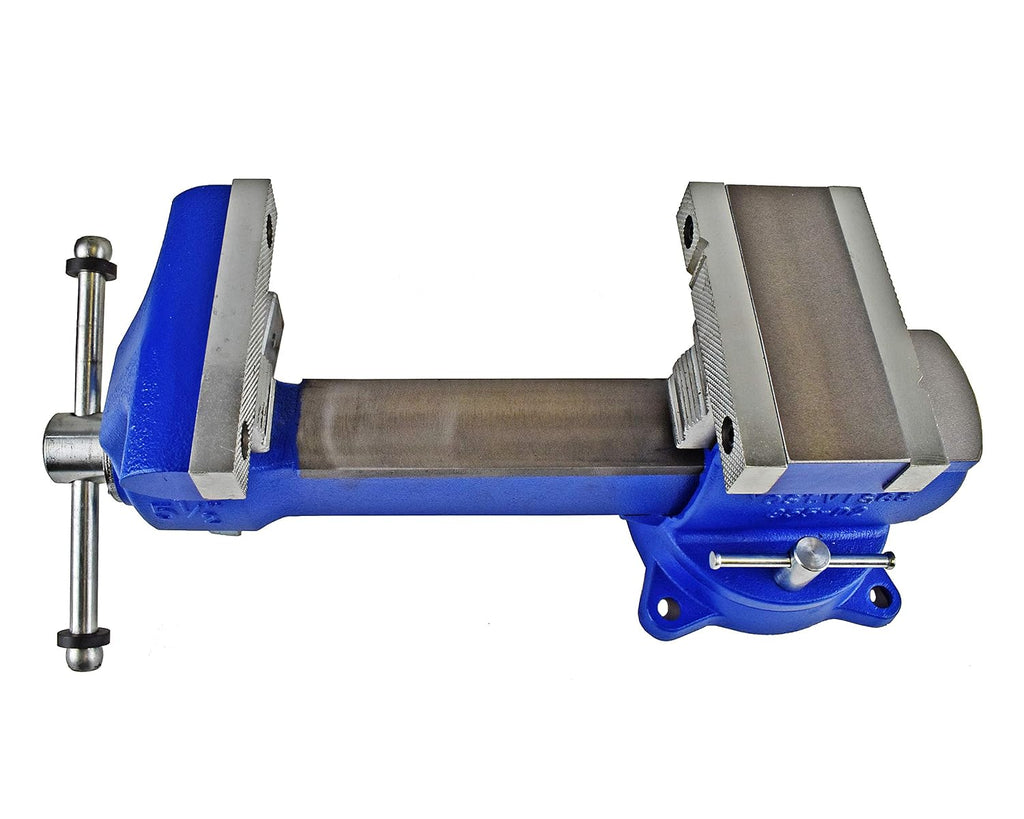 Yost Vises 880-D2 Reversible Combination Vise System | 8 Inch Jaw Width Heavy-Duty Utility Pipe and Bench Vise |Jaw Opens 12.5 Inches when Reversed | Swivel Base | Made with Ductile Iron Castings