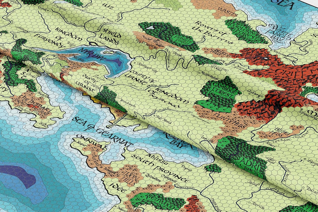 POLYMORPH PRINTS Greyhawk Indoor Wall Tapestry, Flanaess Advanced Dungeons and Dragons Indoor RPG Map Home Wall Decor | AD&D (104' x 88')