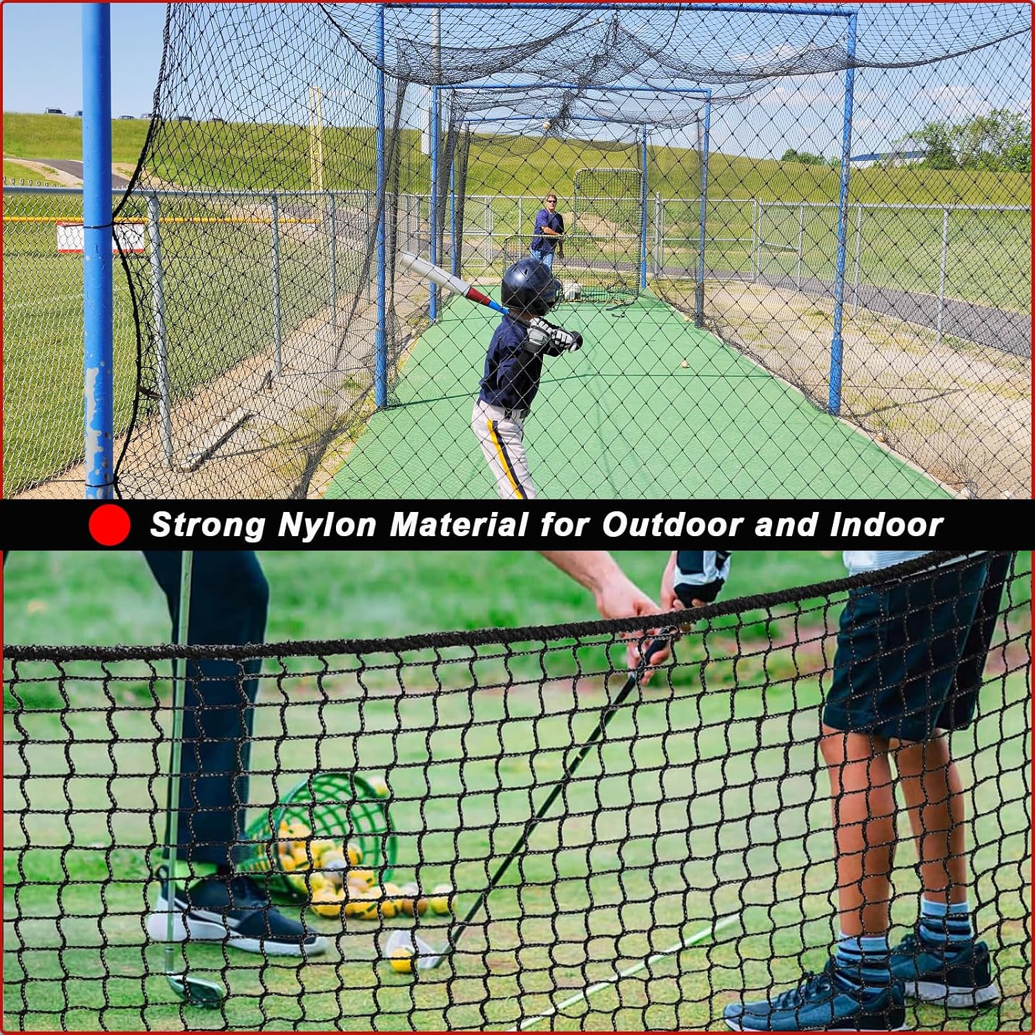 Golf Net,Golf Practice Net,Sports Netting,Sports Practice Barrier Net,Heavy Duty Ball Netting,DIY Ball Net for Golf, Baseball, Hockey, Soccer
