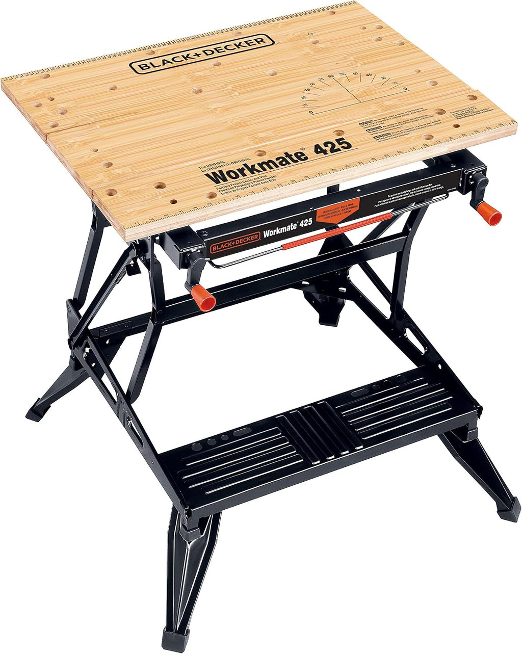 BLACK+DECKER Portable Workbench, Project Center and Vise with IRWIN QUICK-GRIP Clamps, One-Handed, Mini Bar, 6-Inch, 4-Pack (WM425-A & 1964758)