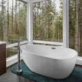 Fine Fixtures Capsule Freestanding Bathtub White 59' With Drain Included