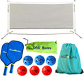 3-in-1 (with Collapsible 6-ft Pickleball Net) & 2-in-1 Options with 3 Kelso + 3 Standard Balls, 2 Paddles, & 1 Drawstring Backpack
