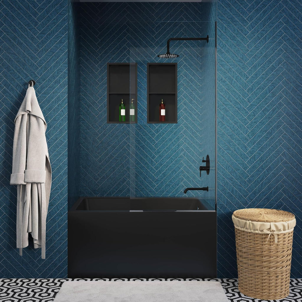 Lausanne 48' X 32' Right-Hand Drain Alcove Bathtub with Apron in Matte Black