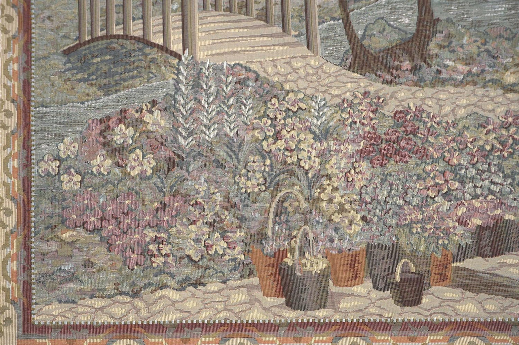 Charlotte Home Furnishings Inc Tapestry Wall Hanging, 27 x 54 Inch Busy Gardener Of Eden Wall Art, Jacquard Woven Boho Tapestry, Cotton Wall Tapestry for Bedroom, Living Room & Home Decor, European Soft Cotton Fabric