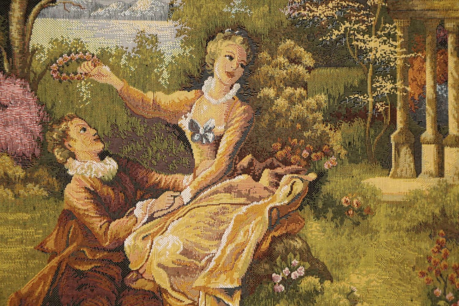 Charlotte Home Furnishings Inc Tapestry Wall Hanging, 27 x 54 Inch Garden Lake Romance Wall Art, Jacquard Woven Boho Tapestry, Cotton Wall Tapestry for Bedroom, Living Room & Home Decor, European Soft Cotton Fabric