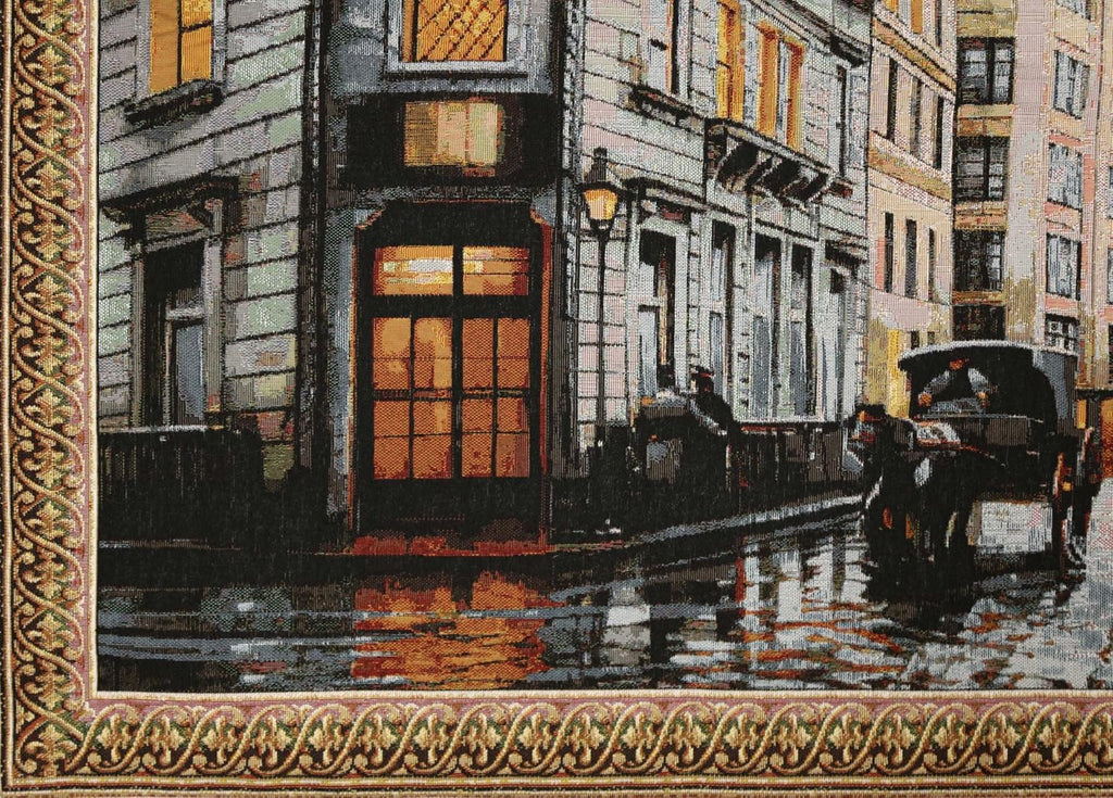 Charlotte Home Furnishings Inc Tapestry Wall Hanging, 27 x 51 Inch Broadway Wall Art, Jacquard Woven Boho Tapestry, Cotton Wall Tapestry for Bedroom, Living Room & Home Decor, European Soft Cotton Fabric