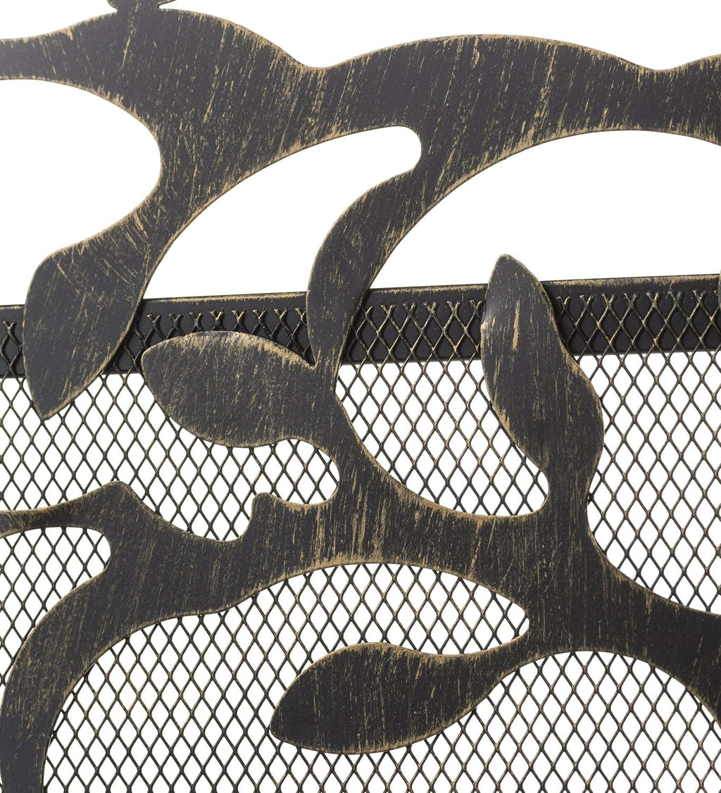 Plow & Hearth Arched Tree of Life Garden Gate | Laser-Cut Design | Metal | Black/Bronze Finish | Versatile | 36' W x 1¼'D x 36' H | Latch Closure