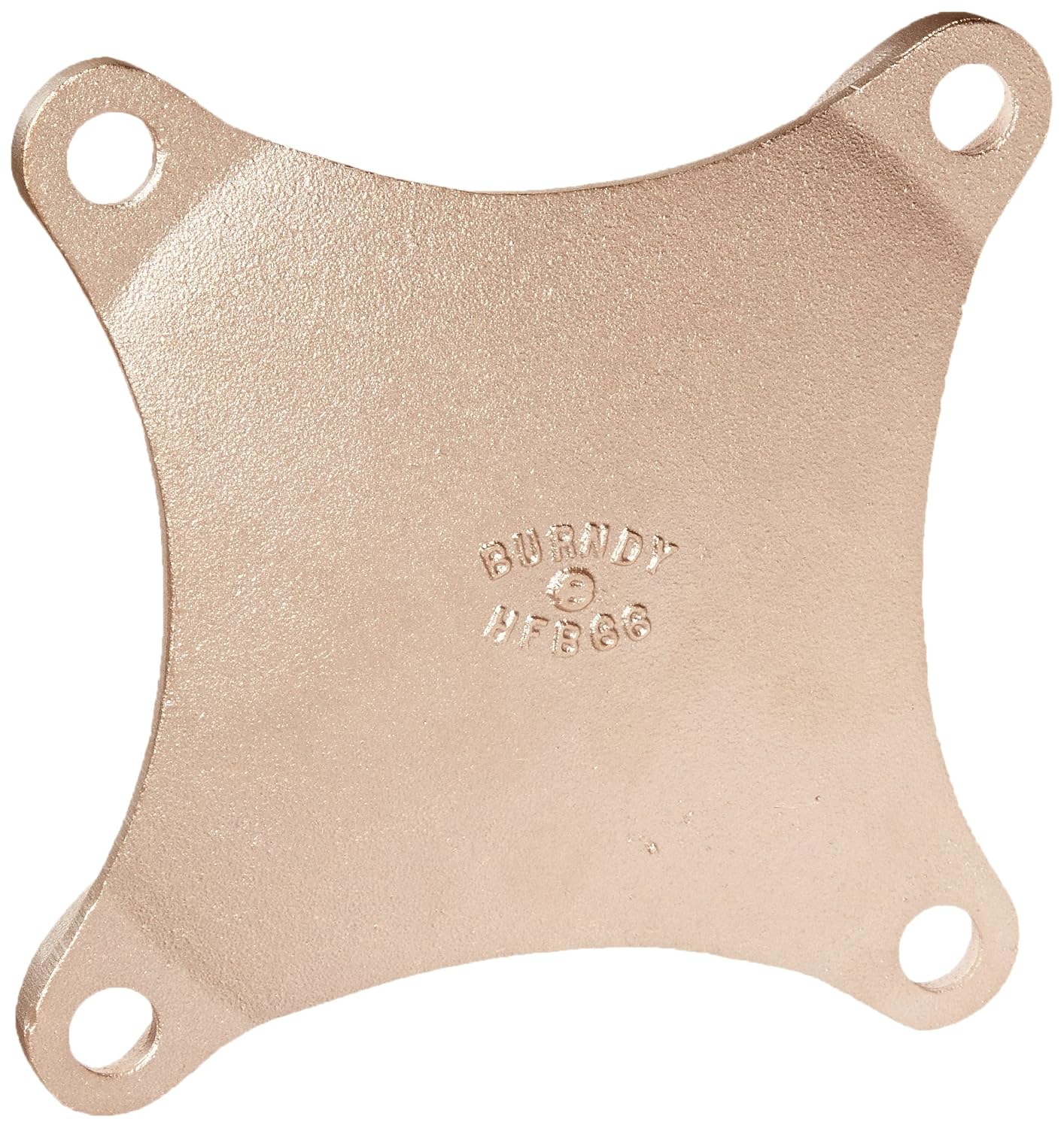 Burndy HFB66P1 Bar Clamp Assembly Component, 6' Copper Bus Bar Clamp Run, 6' Copper Bus Bar Clamp Tap, 4 Bolt, 4 Nut, 4 Split Lock Washer, 5/8' Bolt Diameter, 8.12' Length, 8.12' Width, 660lb Recommended Tightening Torque